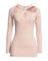 Kontatto Woman Sweater Blush Size Onesize Viscose, Acrylic, Elastane In Pink