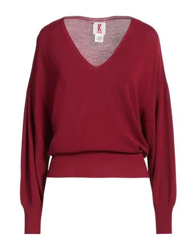 Kontatto Woman Sweater Brick Size Onesize Viscose, Pbt - Polybutylene Terephthalate In Red