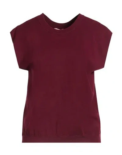 Kontatto Woman Sweater Burgundy Size Onesize Viscose, Polyester In Red