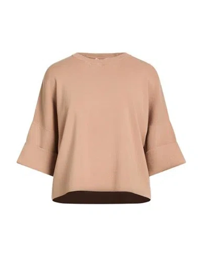 Kontatto Woman Sweater Camel Size Onesize Viscose, Polyester In Neutral