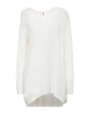 Kontatto Woman Sweater Cream Size Onesize Viscose, Polyester In White