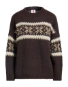 Kontatto Woman Sweater Dark Brown Size Onesize Acrylic, Mohair Wool, Polyamide