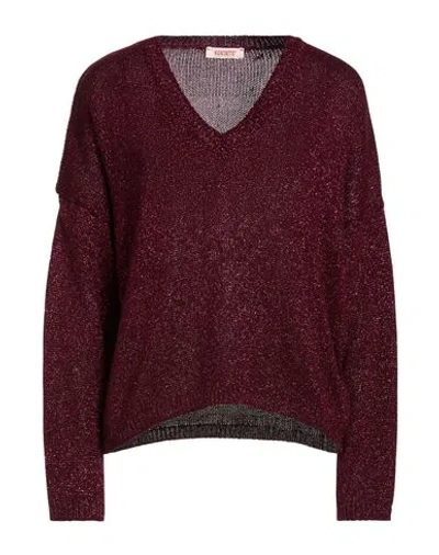 Kontatto Woman Sweater Garnet Size Onesize Viscose, Polyester In Red