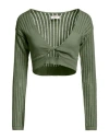 Kontatto Woman Sweater Green Size Onesize Cotton