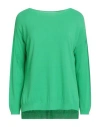 Kontatto Woman Sweater Green Size Onesize Viscose, Pbt - Polybutylene Terephthalate In Green