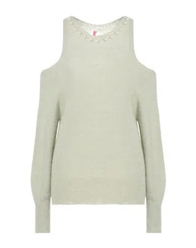 Kontatto Woman Sweater Light Green Size Onesize Alpaca Wool, Polyamide