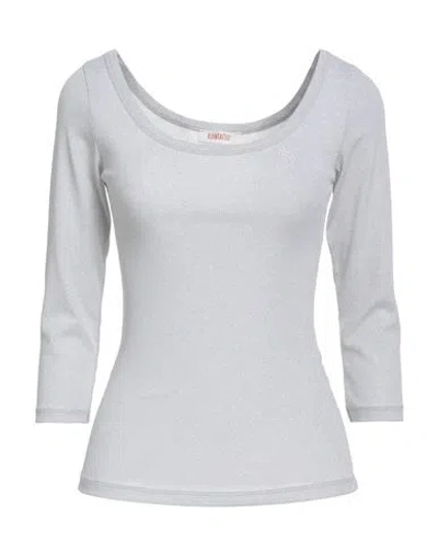 Kontatto Woman Sweater Light Grey Size Onesize Viscose, Polyester, Polyamide, Elastane In Blue