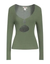 Kontatto Woman Sweater Military Green Size Onesize Viscose, Pbt - Polybutylene Terephthalate