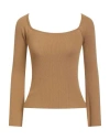 Kontatto Woman Sweater Mustard Size Onesize Viscose, Acrylic, Elastane In Brown