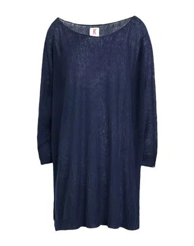 Kontatto Woman Sweater Navy Size Onesize Viscose, Polybutylene