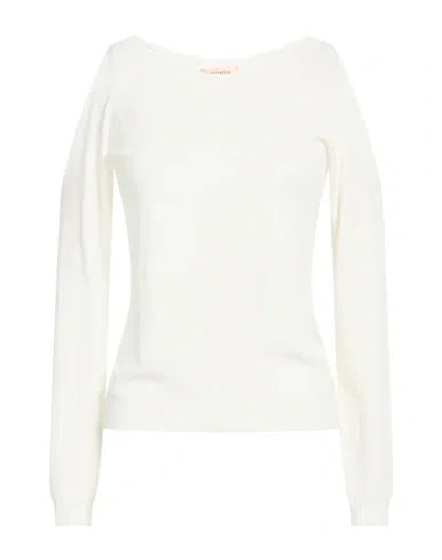 Kontatto Woman Sweater Off White Size Onesize Viscose, Pbt - Polybutylene Terephthalate