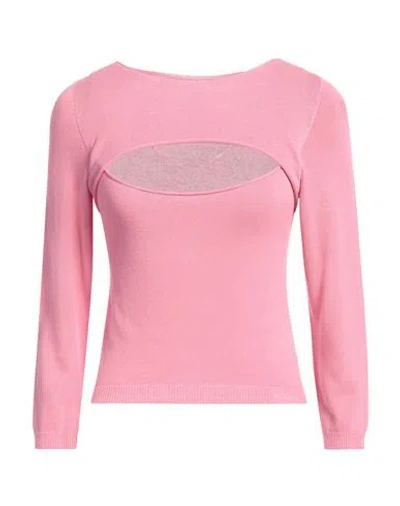 Kontatto Woman Sweater Pink Size Onesize Viscose, Polycarbonate