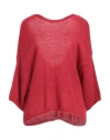 Kontatto Woman Sweater Red Size Onesize Acrylic, Mohair Wool, Polyamide In Red