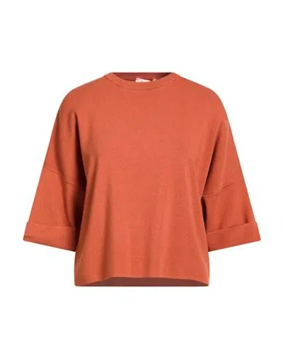 Kontatto Woman Sweater Rust Size Onesize Viscose, Polyester In Red