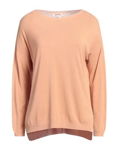 Kontatto Woman Sweater Sand Size Onesize Viscose, Polyester In Blue