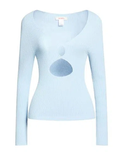 Kontatto Woman Sweater Sky Blue Size Onesize Viscose, Pbt - Polybutylene Terephthalate
