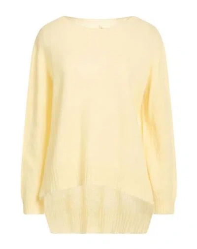 Kontatto Woman Sweater Yellow Size Onesize Acrylic, Mohair Wool, Polyamide