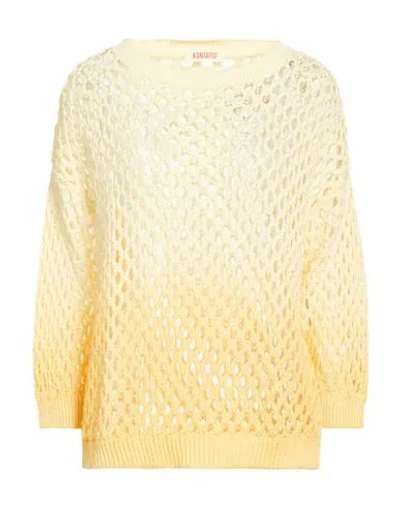 Kontatto Woman Sweater Yellow Size Onesize Cotton