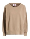 Kontatto Woman Sweatshirt Beige Size 6 Modal, Polyester In Brown