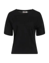 Kontatto Woman T-shirt Black Size M Cotton In Black