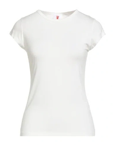 Kontatto Woman T-shirt Off White Size Onesize Viscose, Elastane