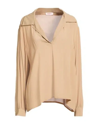 Kontatto Woman Top Beige Size Onesize Viscose In Neutral