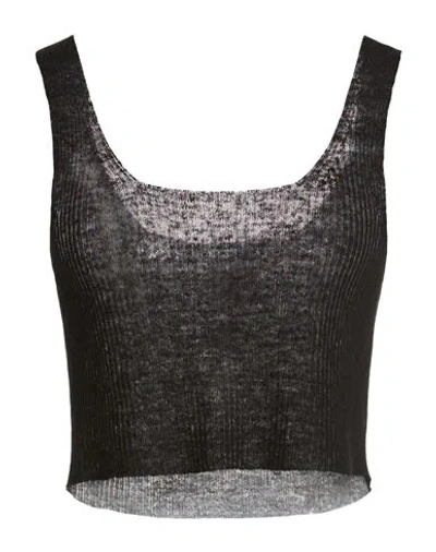 Kontatto Woman Top Black Size Onesize Linen, Polyamide