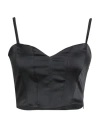Kontatto Woman Top Black Size S Polyester, Elastane