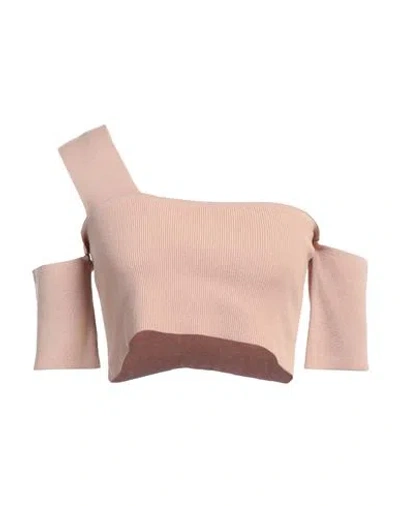 Kontatto Woman Top Beige Size Onesize Viscose, Acrylic, Elastane In Pink
