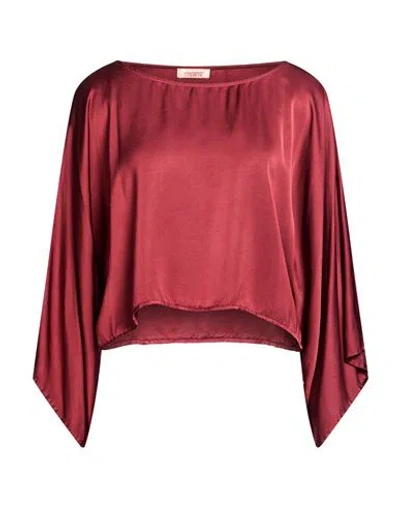 Kontatto Woman Top Brick Size Onesize Viscose In Red