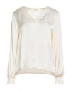 Kontatto Woman Top Cream Size M Viscose In White