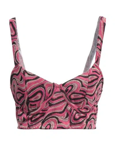 Kontatto Woman Top Pink Size M Polyester, Elastane