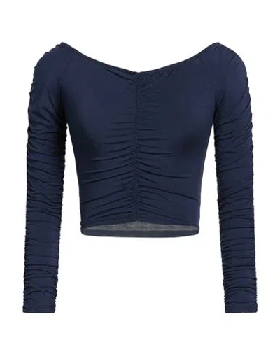 Kontatto Woman Top Midnight Blue Size M Viscose, Elastane