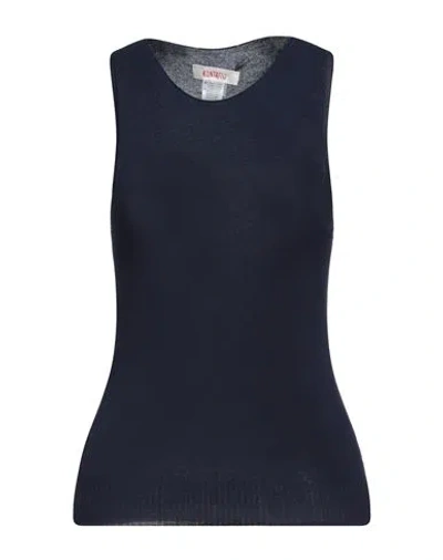 Kontatto Woman Top Midnight Blue Size Onesize Viscose, Pbt - Polybutylene Terephthalate In Blue