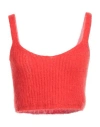 Kontatto Woman Top Orange Size Onesize Acrylic, Mohair Wool, Polyamide In Orange