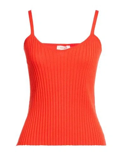 Kontatto Woman Top Orange Size Onesize Viscose, Acrylic, Elastane