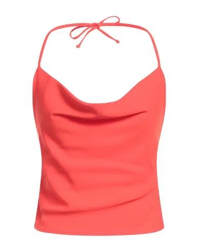 Kontatto Woman Top Orange Size S Polyester, Elastane