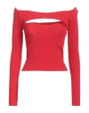 Kontatto Woman Top Red Size Onesize Viscose, Acrylic, Elastane In Red