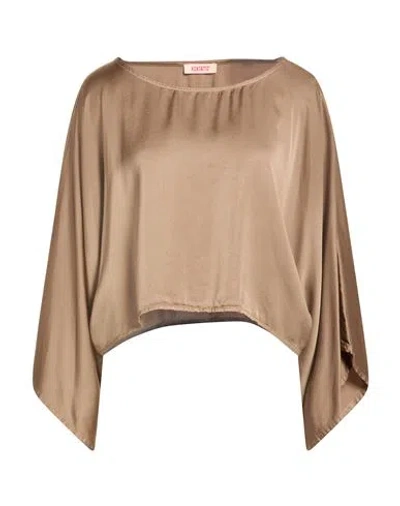 Kontatto Woman Top Sand Size Onesize Viscose In Brown