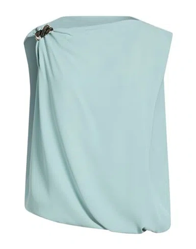 Kontatto Woman Top Sky Blue Size 8 Polyester, Elastane