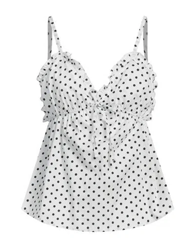 Kontatto Woman Top White Size 8 Cotton