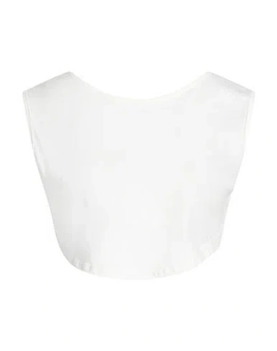 Kontatto Woman Top White Size 8 Cotton