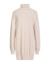 Kontatto Woman Turtleneck Beige Size Onesize Polyamide, Wool, Viscose, Cashmere In Neutral