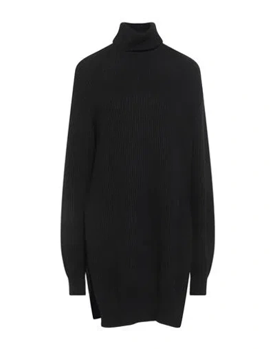 Kontatto Woman Turtleneck Black Size Onesize Polyamide, Wool, Viscose, Cashmere