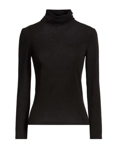 Kontatto Woman Turtleneck Black Size Onesize Viscose, Wool, Elastane