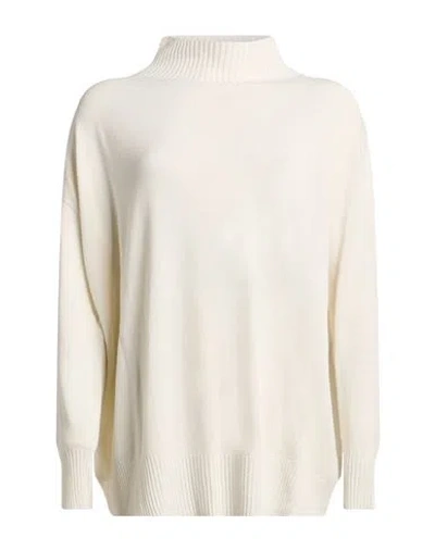 Kontatto Woman Turtleneck White Size Onesize Viscose, Pbt - Polybutylene Terephthalate