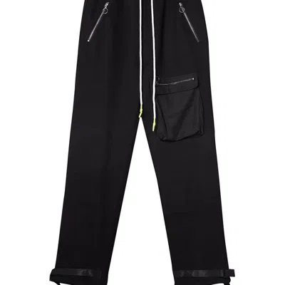 Konus Men's Bellow Pocket Sweatpants In Black