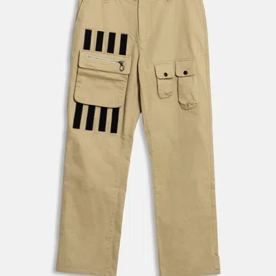 Konus Men's Cargo Pants With Removable Pocket In Brown