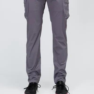 Konus Men's Cargo Pocket Jogger With Side Stripe In Purple
