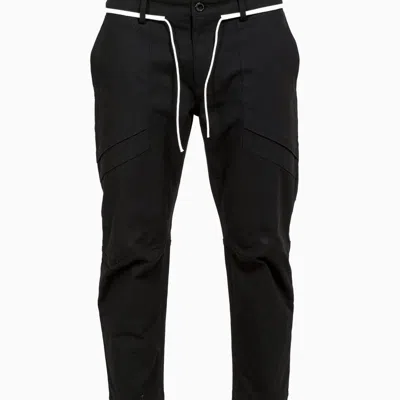 Konus Men's Cropped Pants With Drawcord In Black